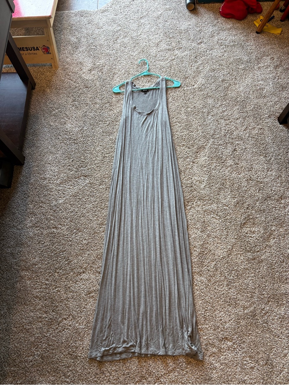 Apt. 9 Silver/Grey Sleeveless Maxi Tank Dress